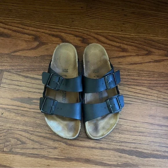 Birkenstock Black Arizona Two-Strap Sandals - Picture 2 of 2